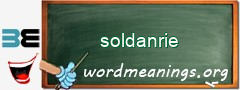 WordMeaning blackboard for soldanrie